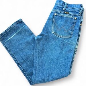 Wrangler Blue Straight Jeans Classic Denim